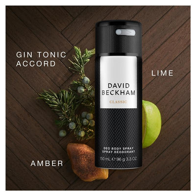 David Beckham Classic Men's Deodorant Body Spray - Woody Citrus, 150ml