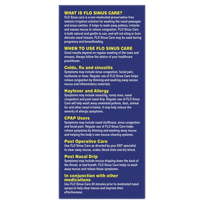 FLO Sinus Care Starter Kit 12 Sachets - Natural Sinus Relief