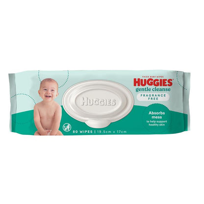 Huggies Baby Wipes Unscented - 80 Refill Pack for Gentle Cleaning-Auzzi Store