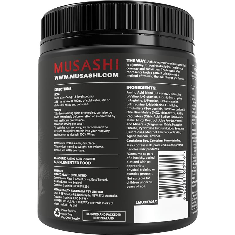Musashi Amino Recovery Watermelon 350g - Hydration & Muscle Support-Auzzi Store