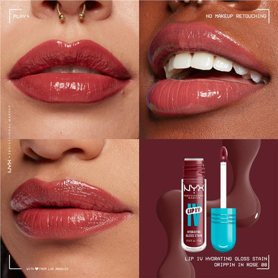 NYX Lip IV Hydrating Gloss Serum Drippin In Rose