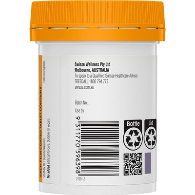 Swisse Ultiboost High Strength Vitamin B12 1000mcg - 60 Vegan Tablets