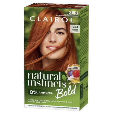 Clairol Natural Instincts Bold Copper Sunset Permanent Hair Colour - 180g