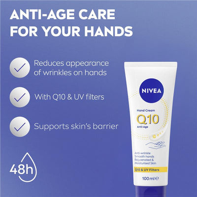 NIVEA Q10 3-in-1 Anti-Age Hand Cream with UV Filters - 100ml