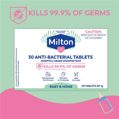 Milton Antibacterial Tablets - 30 Tablets for Effective Sterilisation