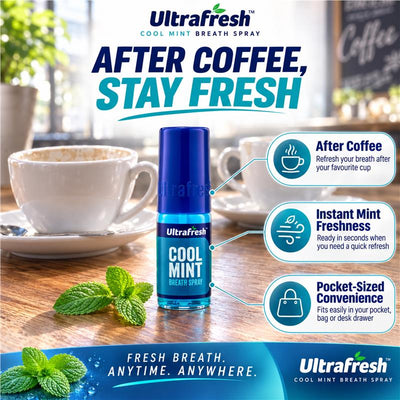 Ultrafresh Coolmint Breath Freshener 12ml - Instant Fresh Breath Solution