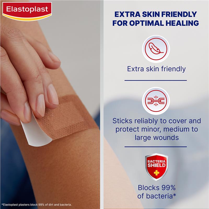 Elastoplast Sensitive Skin Tone Plasters - 20 Medium for Hypoallergenic Care