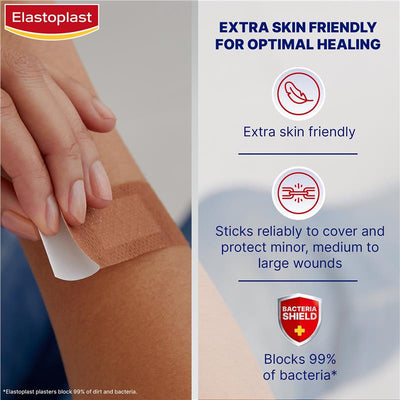 Elastoplast Sensitive Skin Tone Plasters - 20 Medium for Hypoallergenic Care