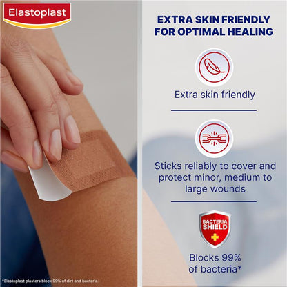 Elastoplast Sensitive Skin Tone Plasters - 20 Medium for Hypoallergenic Care