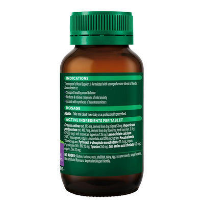 Thompson's Mood Support 60 Tablets – Herbal Mood & Anxiety Balance