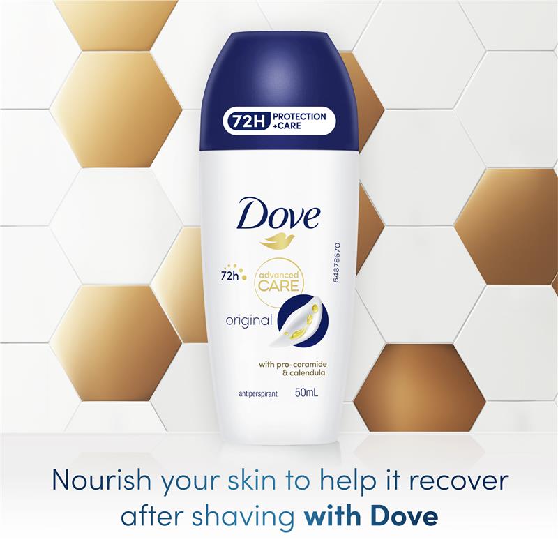 Dove Women Advanced Care Antiperspirant Deodorant 72h Roll On - Original 50ml-Auzzi Store