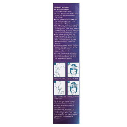 Regaine Women's Extra Strength Minoxidil Foam Hair Regrowth Treatment 2 x 60g-Auzzi Store
