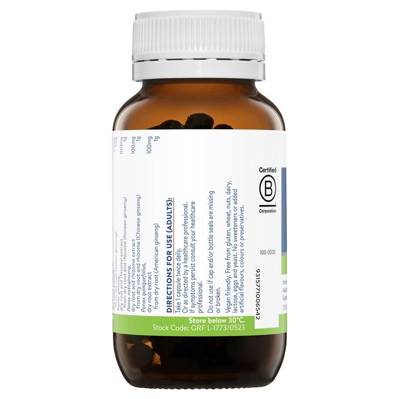 Ethical Nutrients Ginseng 5 Exhaustion Relief Capsules – 60 Count