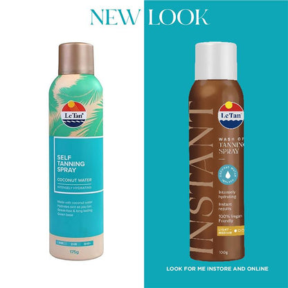 Le Tan Coconut Wash Off Tanning Spray Light-Medium 100g - Effortless Glow