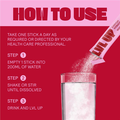 Lvl Up Everyday Hydration Sticks - Mixed Berry (10 Pack)