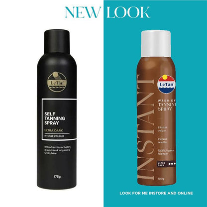 Le Tan Instant Wash Off Spray Ultra Dark 100g - Instant Bronzed Glow
