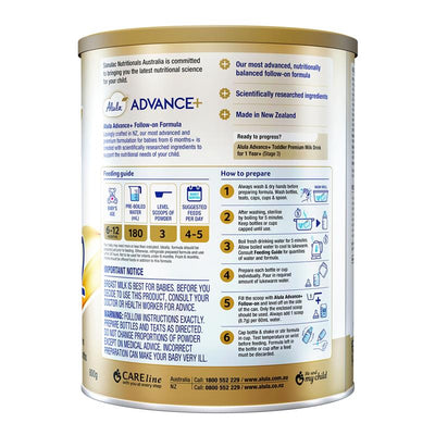 Alula Advance+ Stage 2 Follow On Formula 6-12 Months 800g - Balanced Nutrition for Growing Babies