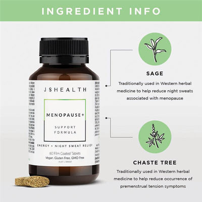JSHealth Menopause+ Support Tablets - 60 with Black Cohosh & Vitamins