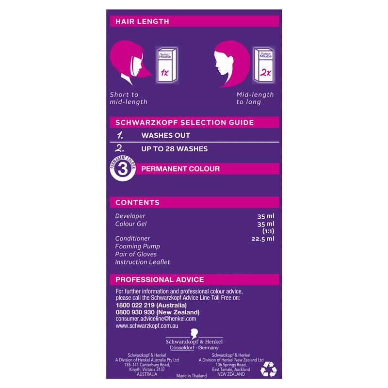 Schwarzkopf Perfect Mousse 5-0 Medium Brown - Long-Lasting Hair Color-Auzzi Store