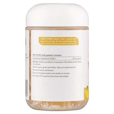 Nature's Way Adult Vitamin D3 Gummies 120ct – 1000IU, Lemon Flavor