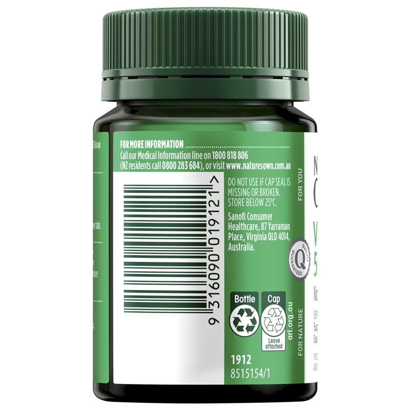 Nature's Own Vitamin B3 500mg - 60 Tablets for Energy & Skin Health