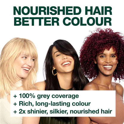 Garnier Nutrisse Permanent Hair Colour - 1 Liquorice Black (Enriched with 4 Natural Oils)-Auzzi Store