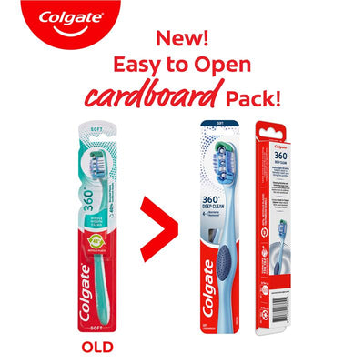 Colgate 360 Whole Mouth Clean Compact Head Toothbrush - Soft