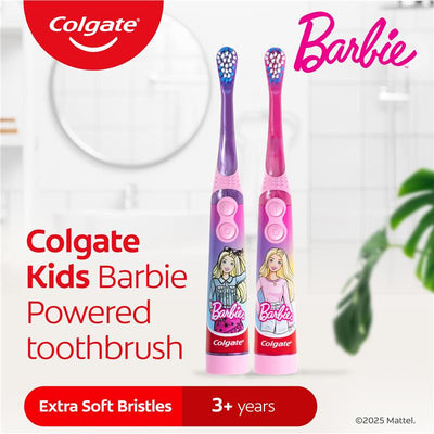 Colgate Kids Barbie Sonic Battery Toothbrush - Fun and Effective Cleaning for Ages 3+