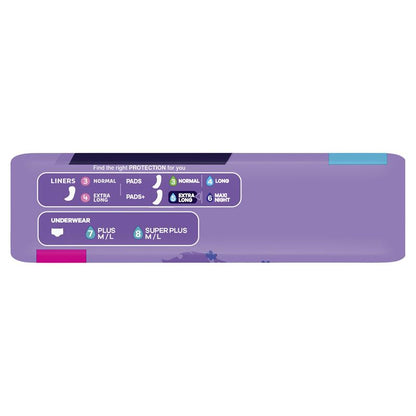 Always Discreet Level 5 Long Incontinence Pads, 8-Pads for Bladder Leaks