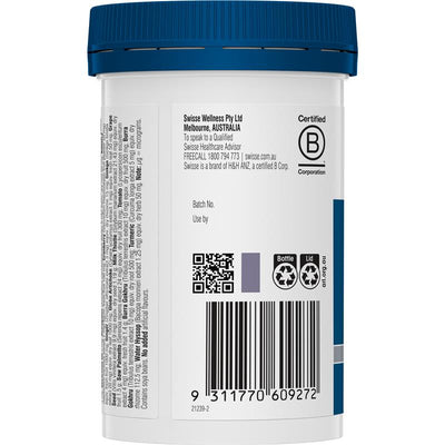 Swisse Ultivite Men's 50+ Multivitamin, Vitamin D & B12, 90 Tablets