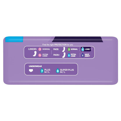 Always Discreet Level 4 Long Incontinence Pads with RapidDry - 10 Pack