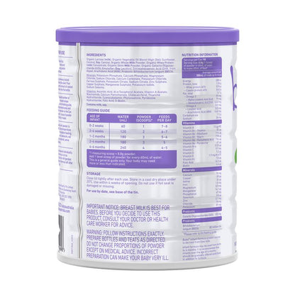 Bubs Organic Grass Fed Infant Milk Formula 800g - Gentle Nutrition for Babies - Auzzi Store