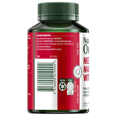 Nature's Own Mega Magnesium With Vitamin D3 100 Tablets - Muscle Support