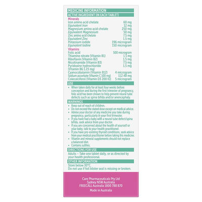 Fabfol Prenatal Vitamins with Folic Acid, Iron, Iodine - 56 Tablets