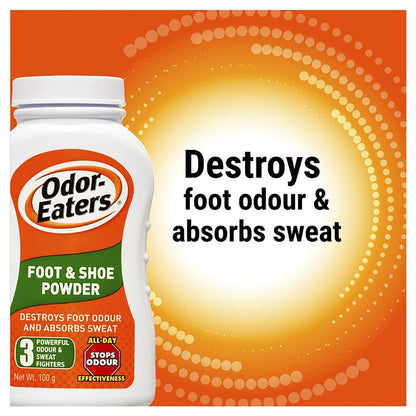 Odor-Eaters Foot & Shoe Powder - Sweat & Odor Control, 100g