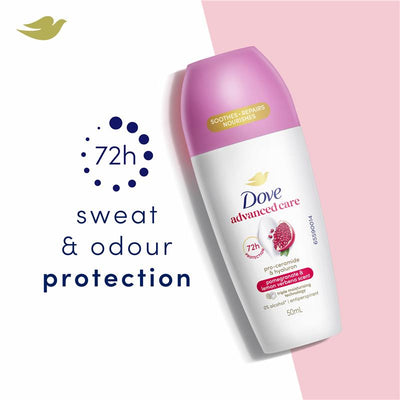 Dove Women Advanced Care Antiperspirant Deodorant 72h Roll On - Pomegranate 50ml