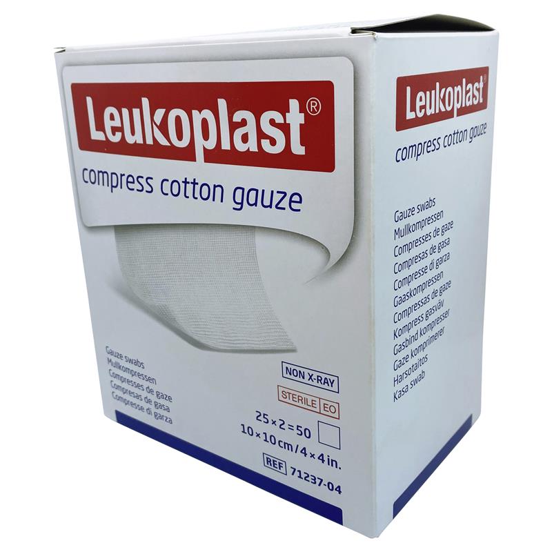Leukoplast Compress Cotton Gauze 10 x 10cm 50 Pack
