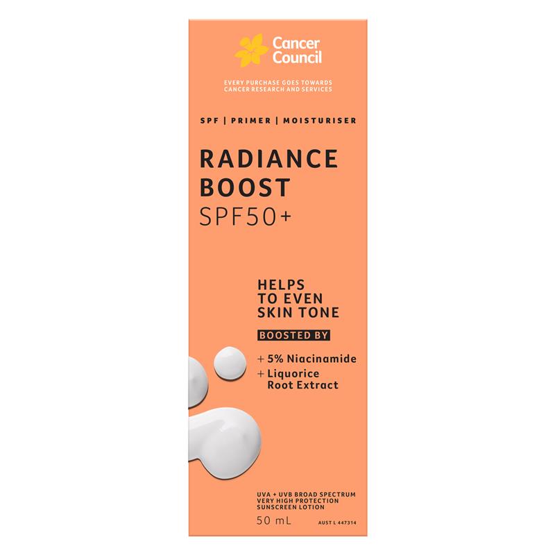 Cancer Council SPF50+ Radiance Boost Moisturiser 50ml