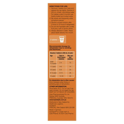 Hydralyte Electrolyte Effervescent Tablets - Orange (20 Tablets)