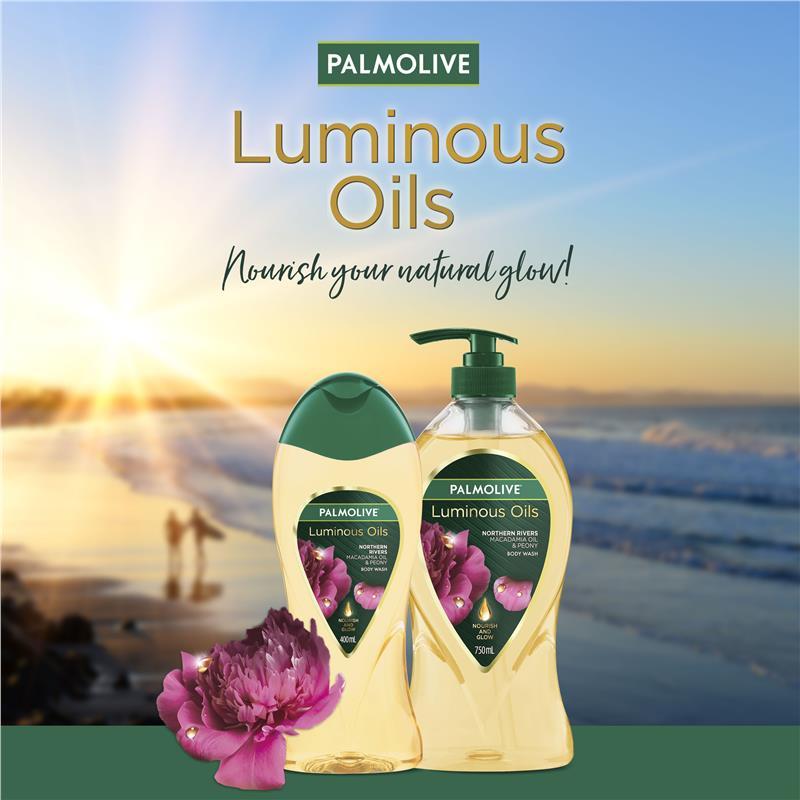 Palmolive Luminous Macadamia Oil & Peony Body Wash 400mL