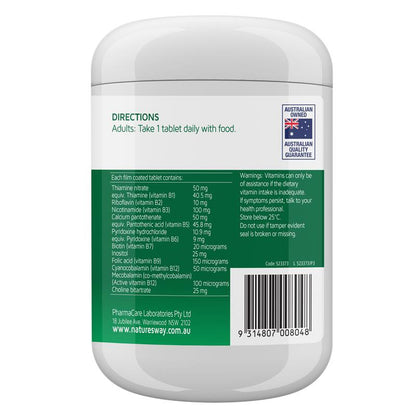Nature's Way Mega B Executive Stress 200 Tablets - Energy & Stress Support-Auzzi Store