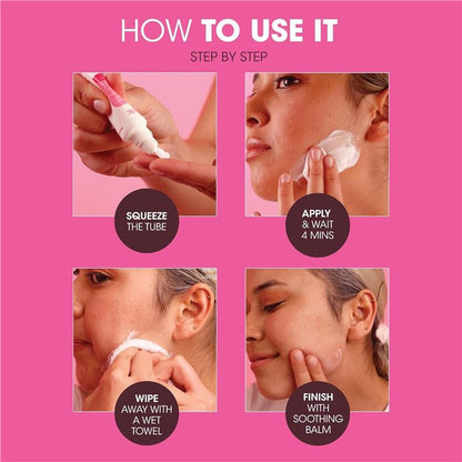 Nad's Facial Hair Removal Cream 28g - Painless Hair Removal for All Skin Types-Auzzi Store