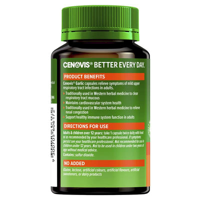 Cenovis Garlic 100 Capsules - Immune Support & Respiratory Relief