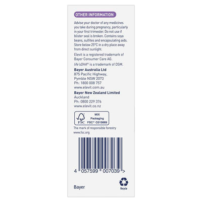 Elevit DHA + Choline Pregnancy - 60 Capsules for Maternal Health