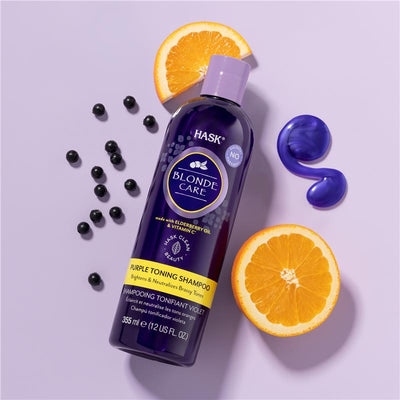 Hask Blonde Care Purple Shampoo 355ml - Brightening Formula