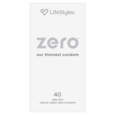 LifeStyles Zero Ultra-Thin 40 Condoms  - Lubricated, Latex