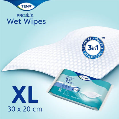 TENA ProSkin Adult Wet Wipes 50 Pack – Gentle Incontinence Care