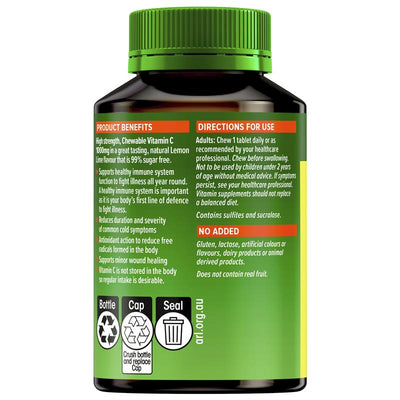 Cenovis Mega Vitamin C 1000mg Chewable Tablets, Lemon Lime, 60