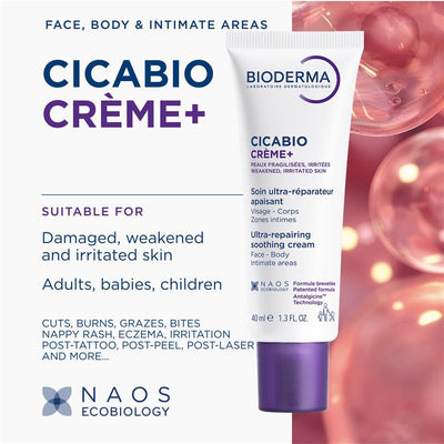Bioderma Cicabio Crème+ Soothing and Hydrating Restorative Cream 40ml - Skin Recovery Innovation