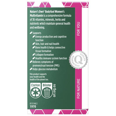 Nature's Own Bodyfuel Women's Multivitamin 60 Tablets – Energy & Immune Support